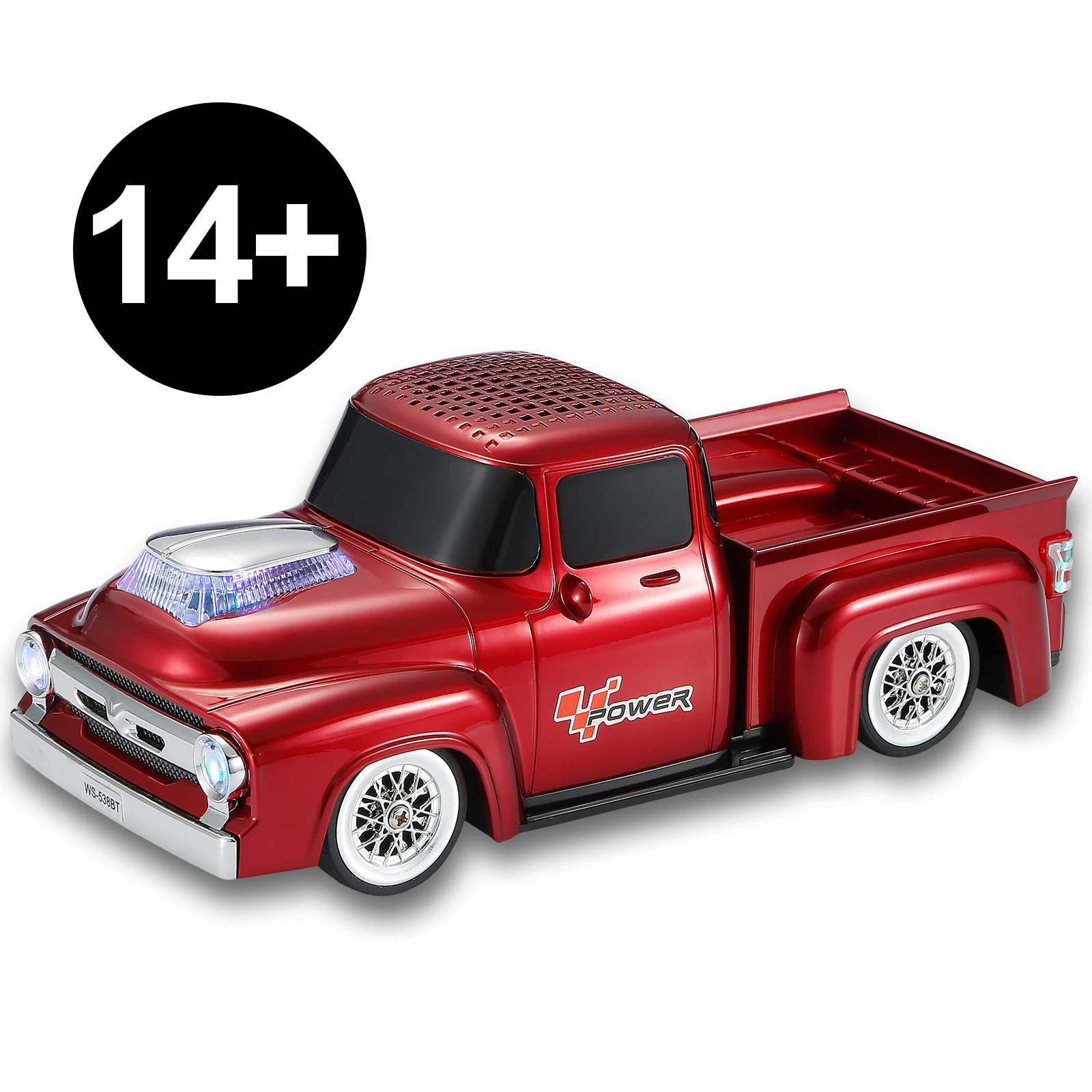 

WS-538 Винтажный звукосниматель Bluetooth-динамик, портативная беспроводная модель автомобиля, FM-радио, TWS, светодиодные фонари для вечеринок, USB/TF, микрофон, Type-C, комната