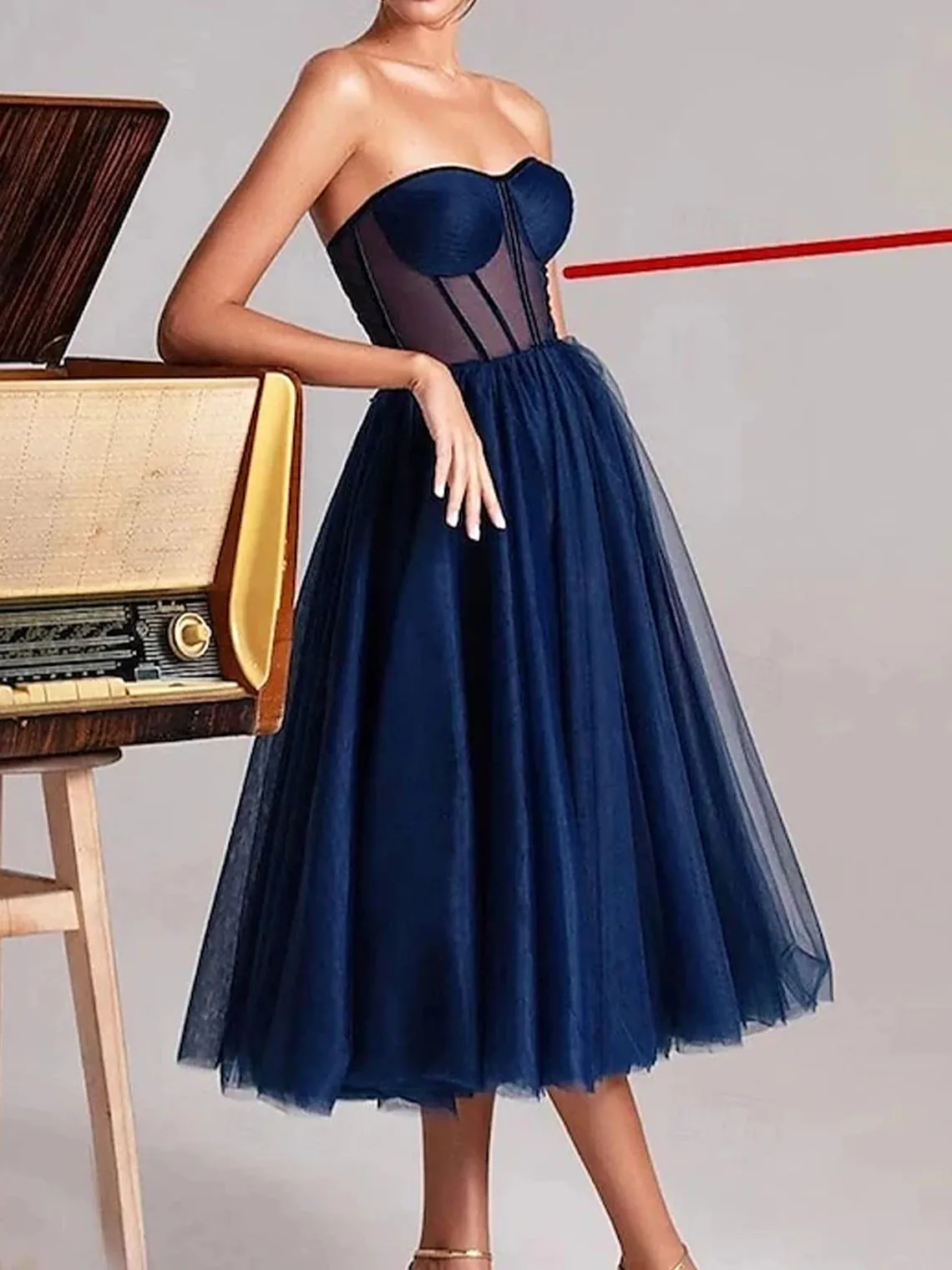 

Элегантное трапециевидное платье из тюля без рукавов с рюшами и украшением для выпускного вечера, коктейльное платье 2025 года, бесплатно по индивидуальному заказу