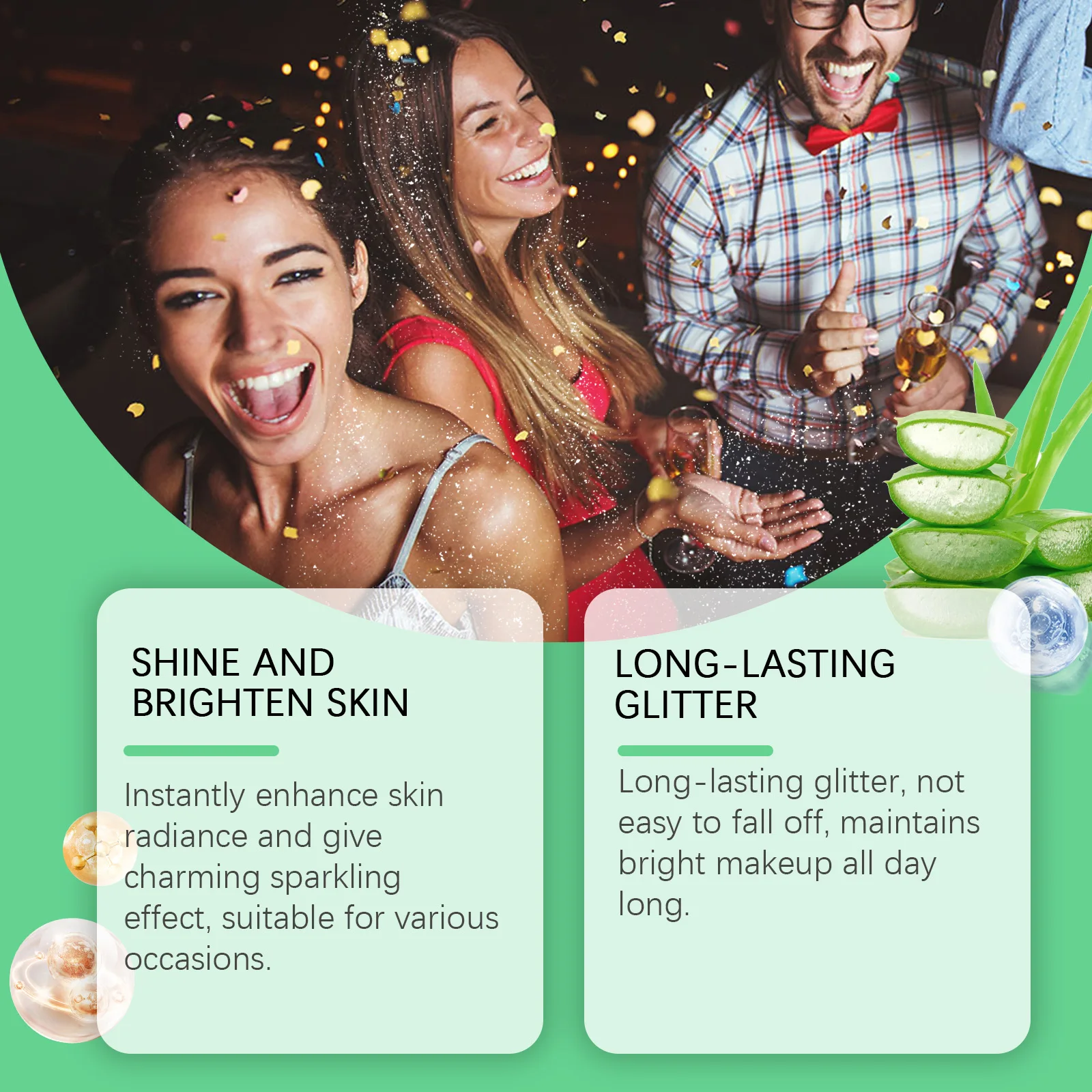 EELHOPE Colorful Body Glitter Spray Lasting Shiny Skin-friendly Non-irritating Smoothing Charming Sprakling Glitter Spray