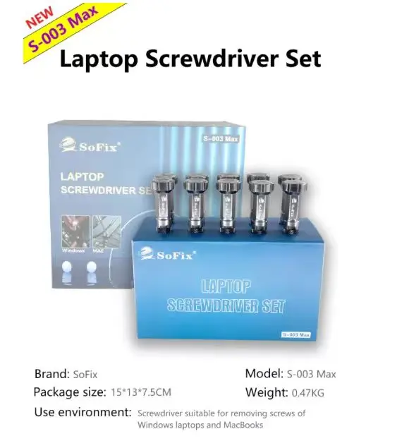 SoFix S-003 Max Screwdriver Set 3-in-1 for Tablets/Computers/Mobile Phones Repair To Solve the Disassembly of Electronic Product