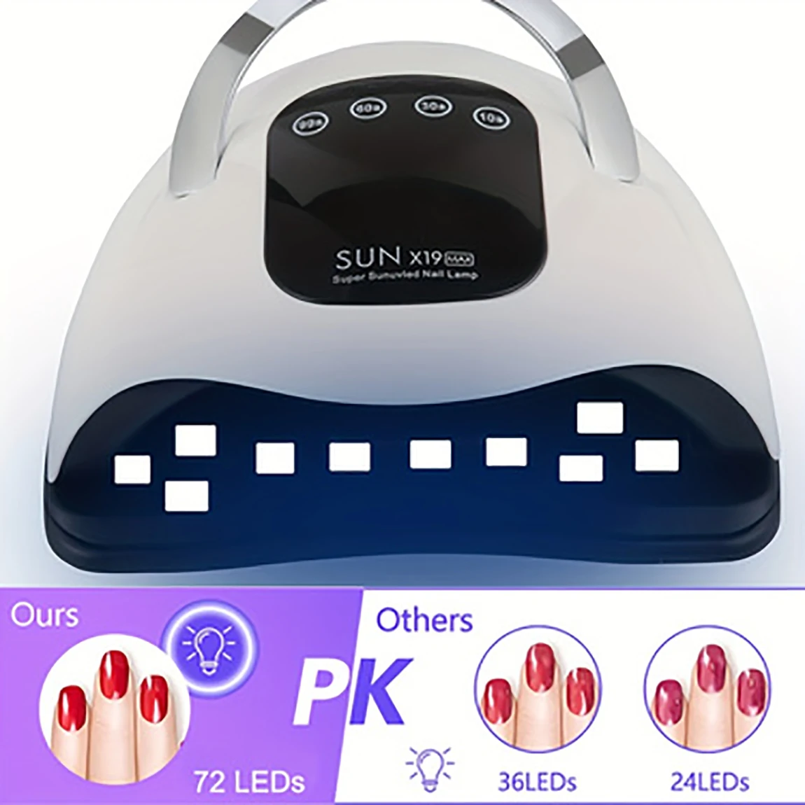 New Big Space LED Nail Curing Lamp For Home Salon Powerful LED Drying Lamps For All Gel Polish Professional Nail Equipment