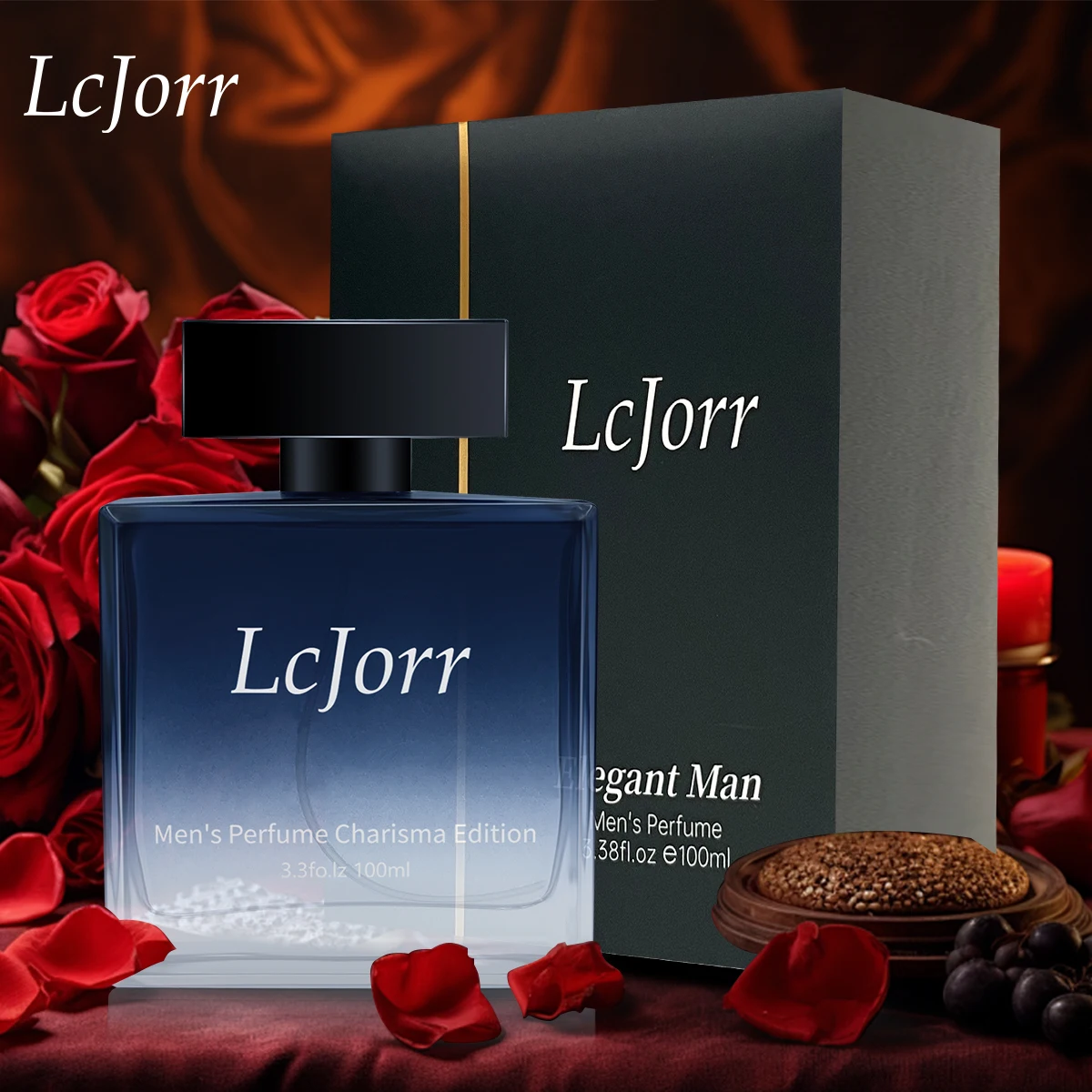 Perfumy męskie LCJORR 100ml (3.4oz), luksusowy zapach, elegancki gust. Dla wszystkich grup wiekowych, do codziennego użytku, na prezent i Walentynki.