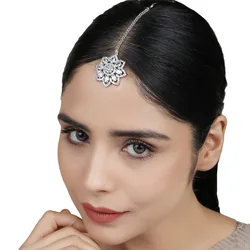 Stonefans Flower Forehead Chain Bridal Headpiece Jewelry Indian Designer Full New Rhinestone Headband Hair Wedding Accessories