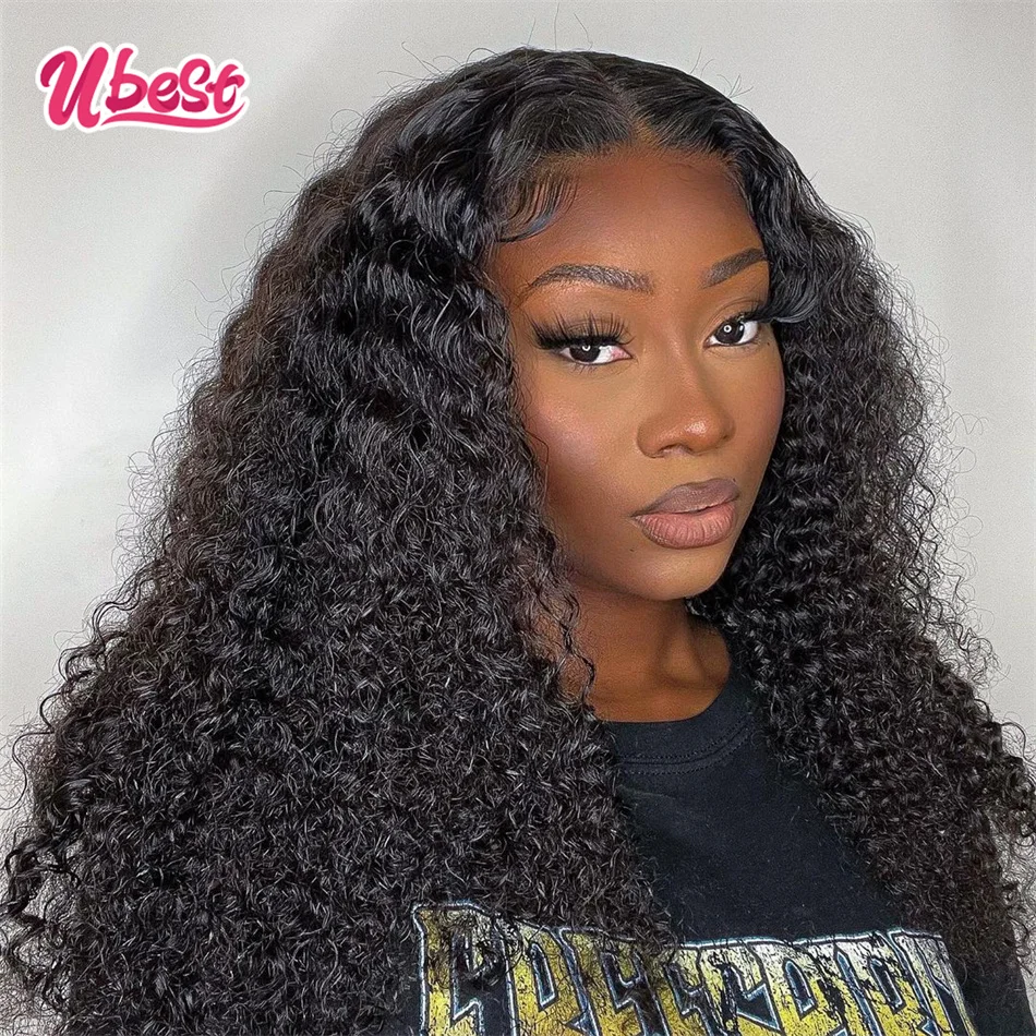 Koronkowa peruka Ginger Brown Colored Human Hair Wig Water Wave Lace Front Brazlian 13x6 Curly Transparent Lace Frontal Wig for Women