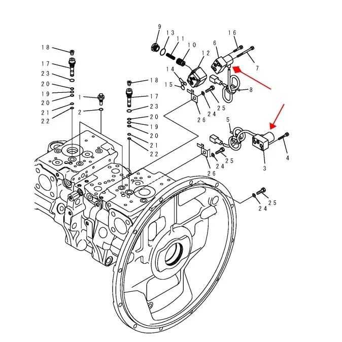 Suitable for Komatsu PC200 240 270 300 360 400 450-6 7 8 hydraulic pump LS-EPC solenoid valve 702-21-55600  55701