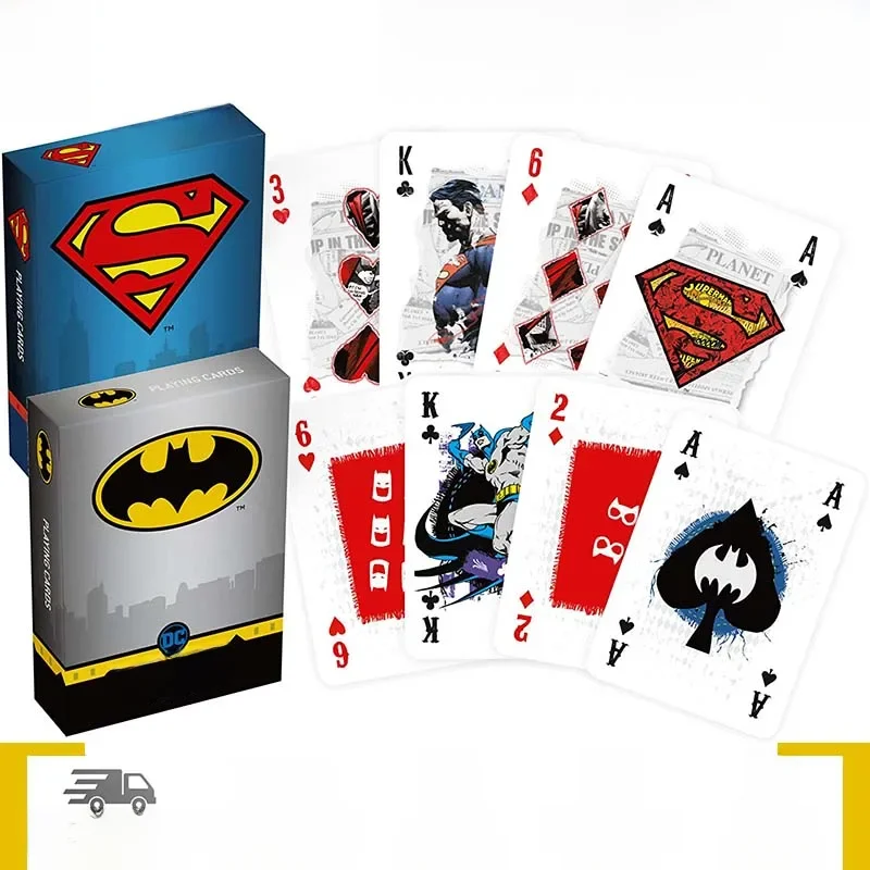 Cartamundi, 2 55 cartas de poker decks, total de 110 cartas, poker, pacote duo, batman, superman,