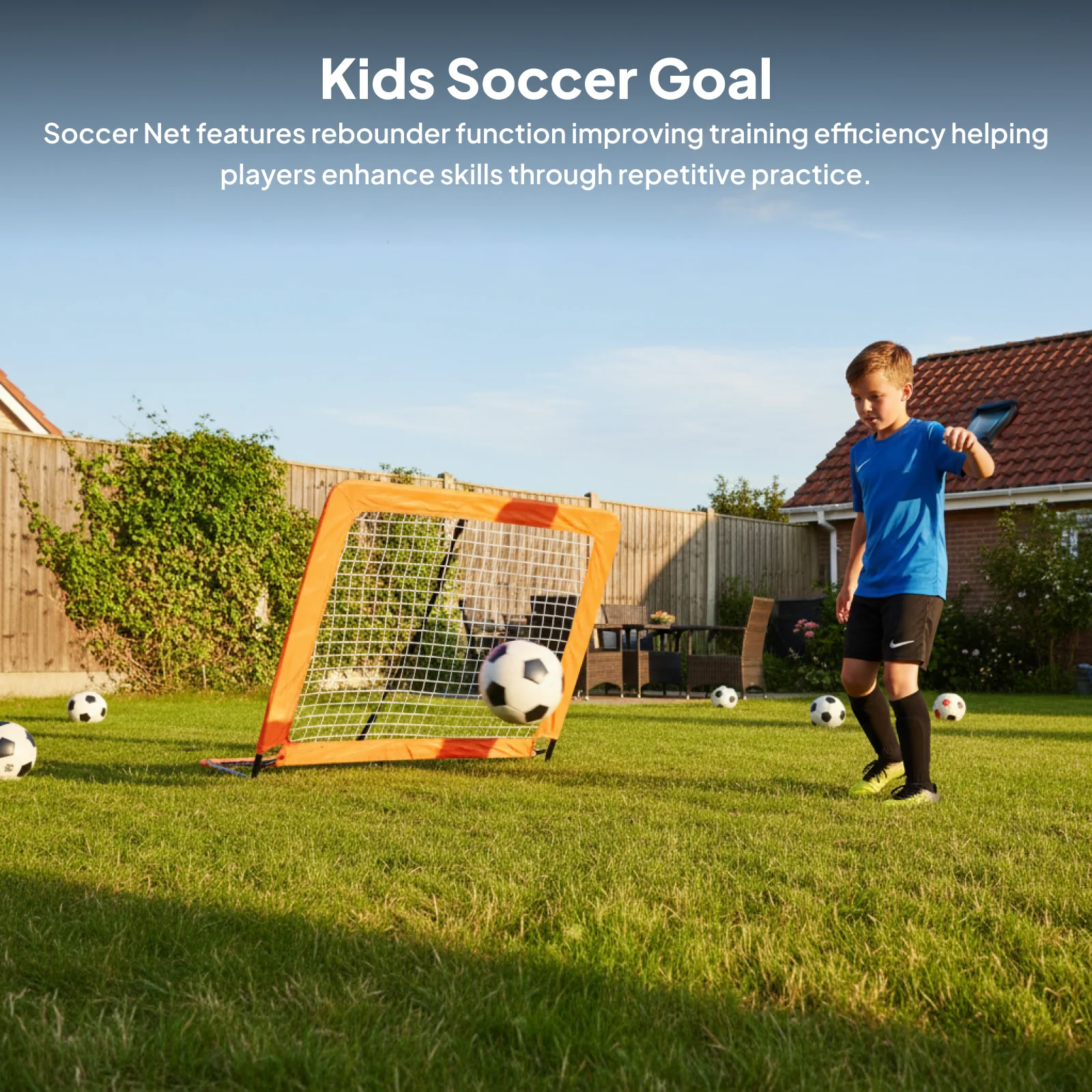 

Футбольная сетка-отбойник для тренировок, эффективная, для использования в помещении и на улице, быстрая сборка, регулируемая, портативная, для двора, поля, для подростков