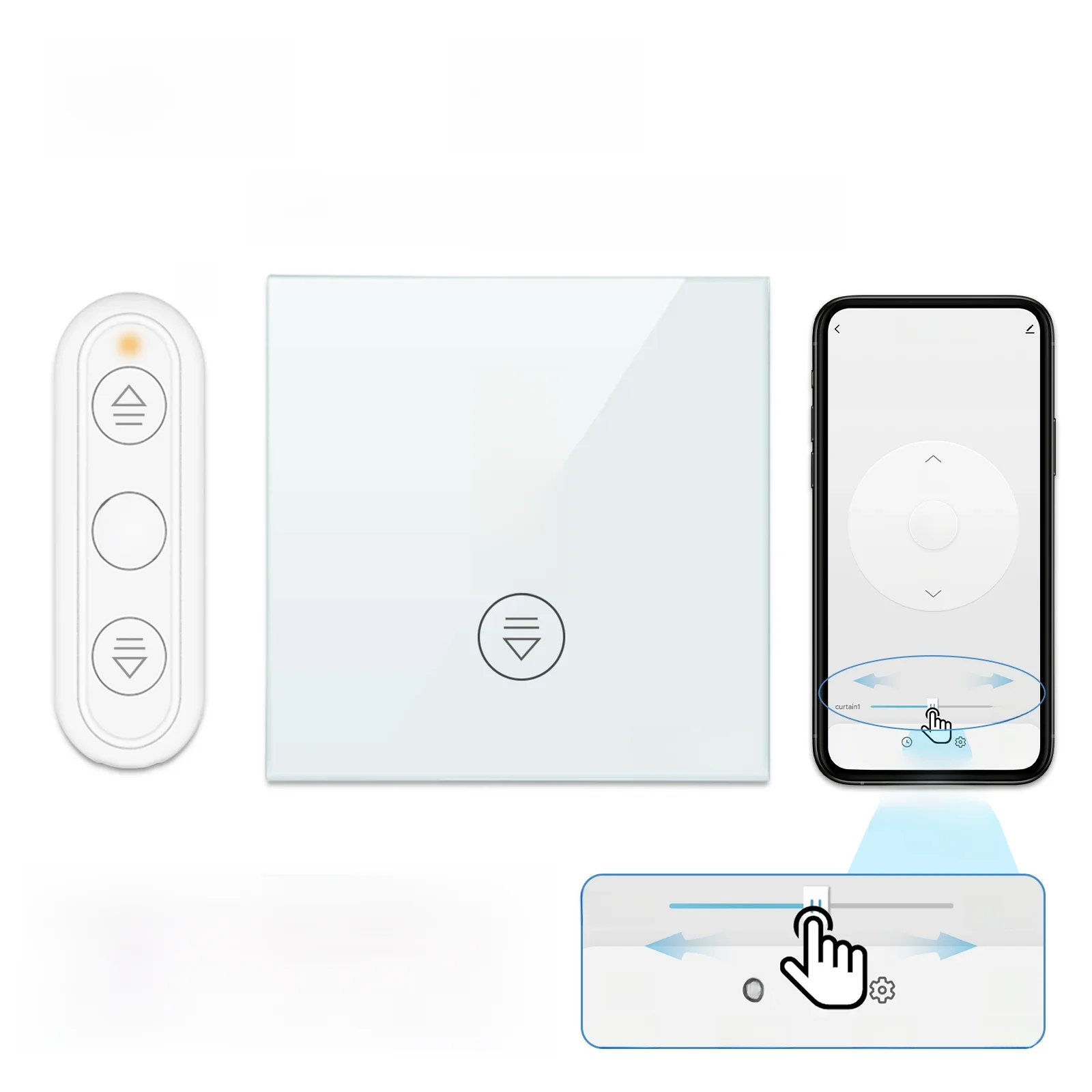 Tuya Smart Life EU WiFi Rollladen-Vorhangschalter für motorisierte Jalousien mit Fernbedienung Google Home Aelxa Echo Smart Home