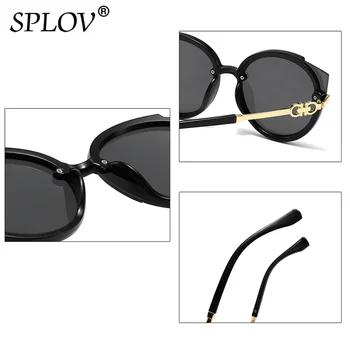 משקפי שמש עגולים אופנתיים לנשים מותג יוקרה מעצב חתול עיניים משקפי שמש גברים וינטג' ענקיים משקפיים תה כחול אדום UV400 8 best sales משקפי שמש של תה - №3