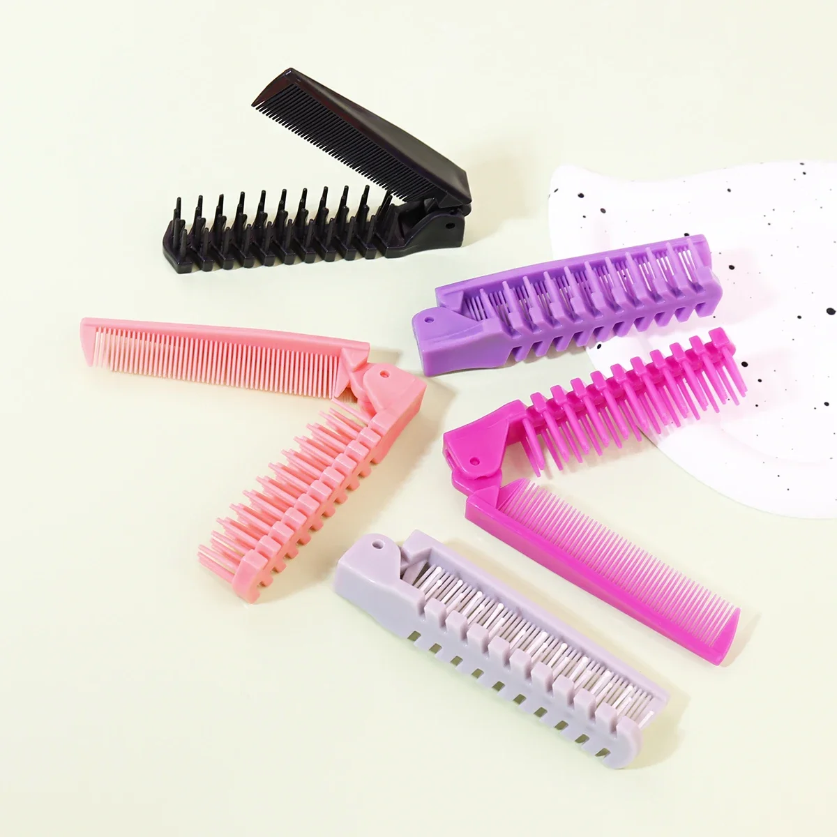 Brosse de peigne pliante antistatique portable, peigne valide, outil de coiffure professionnel, spécial pour les vraies perruques de cheveux, voyage