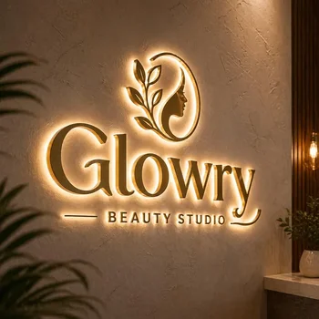 Custom LED Metal Logo Light Sign 1