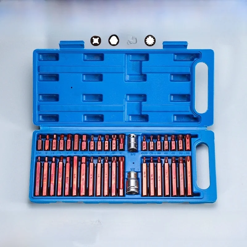 40 stks Torx Star Spline Hex Socket Bit Set Tool Kit Precisie Schroevendraaier Bit Garage Apparatuur Auto Professionele Reparatie Tools - afbeelding 2