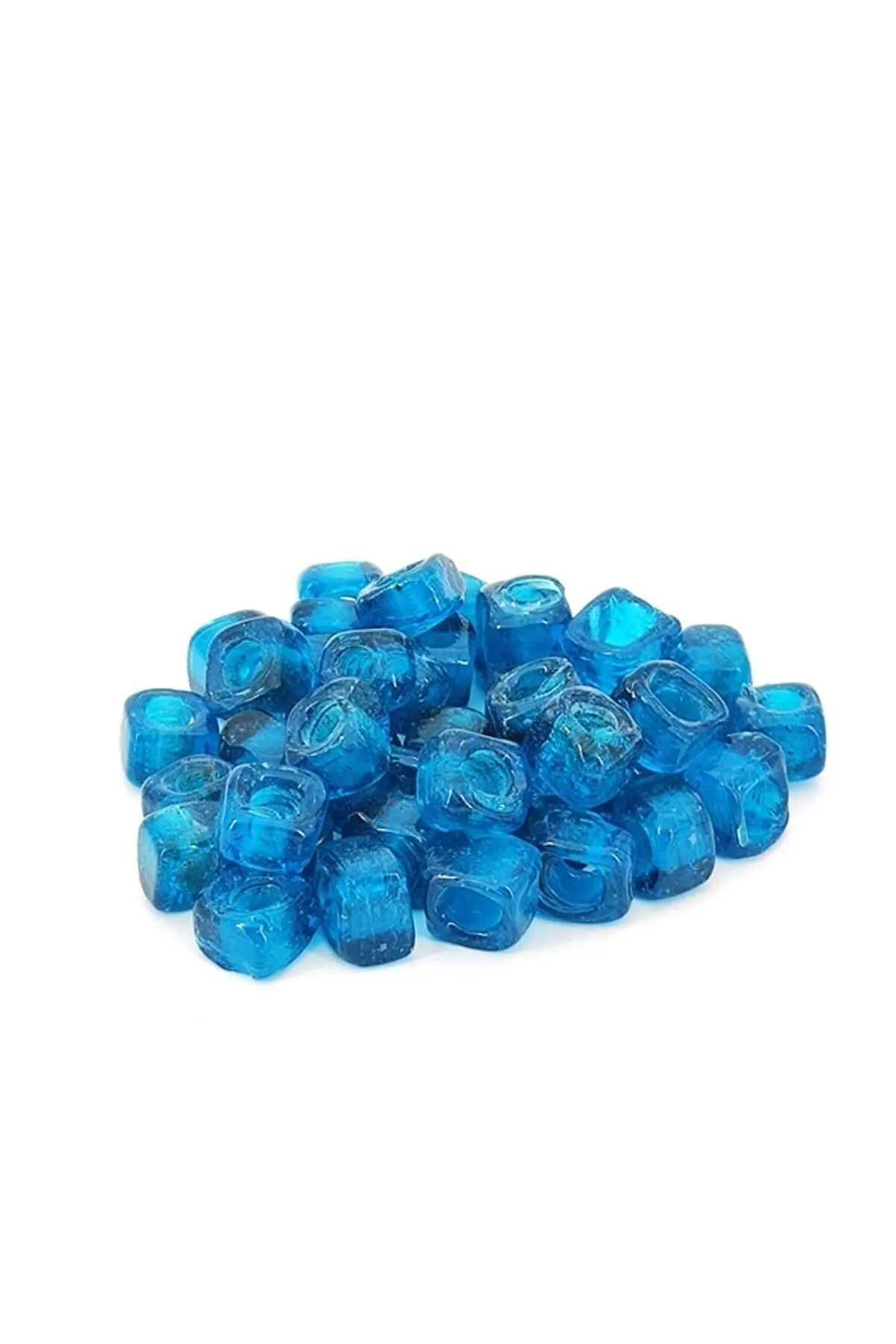 Cypress Concept Square Glass Bead Bowl Blue Medium Size 10 mm 30 Pieces