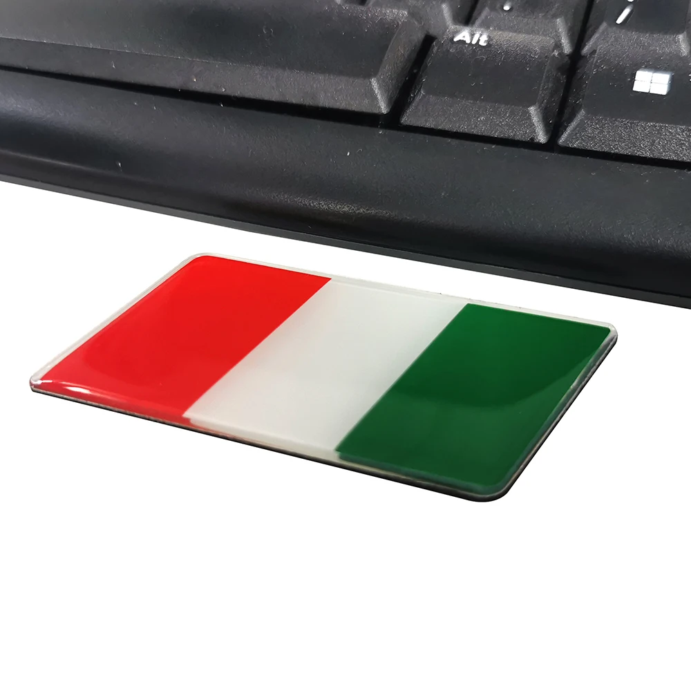 

2 шт. 3D эпоксидная наклейка для стайлинга автомобиля, декор багажника, наклейка с итальянским флагом, украшение автомобиля, наклейка