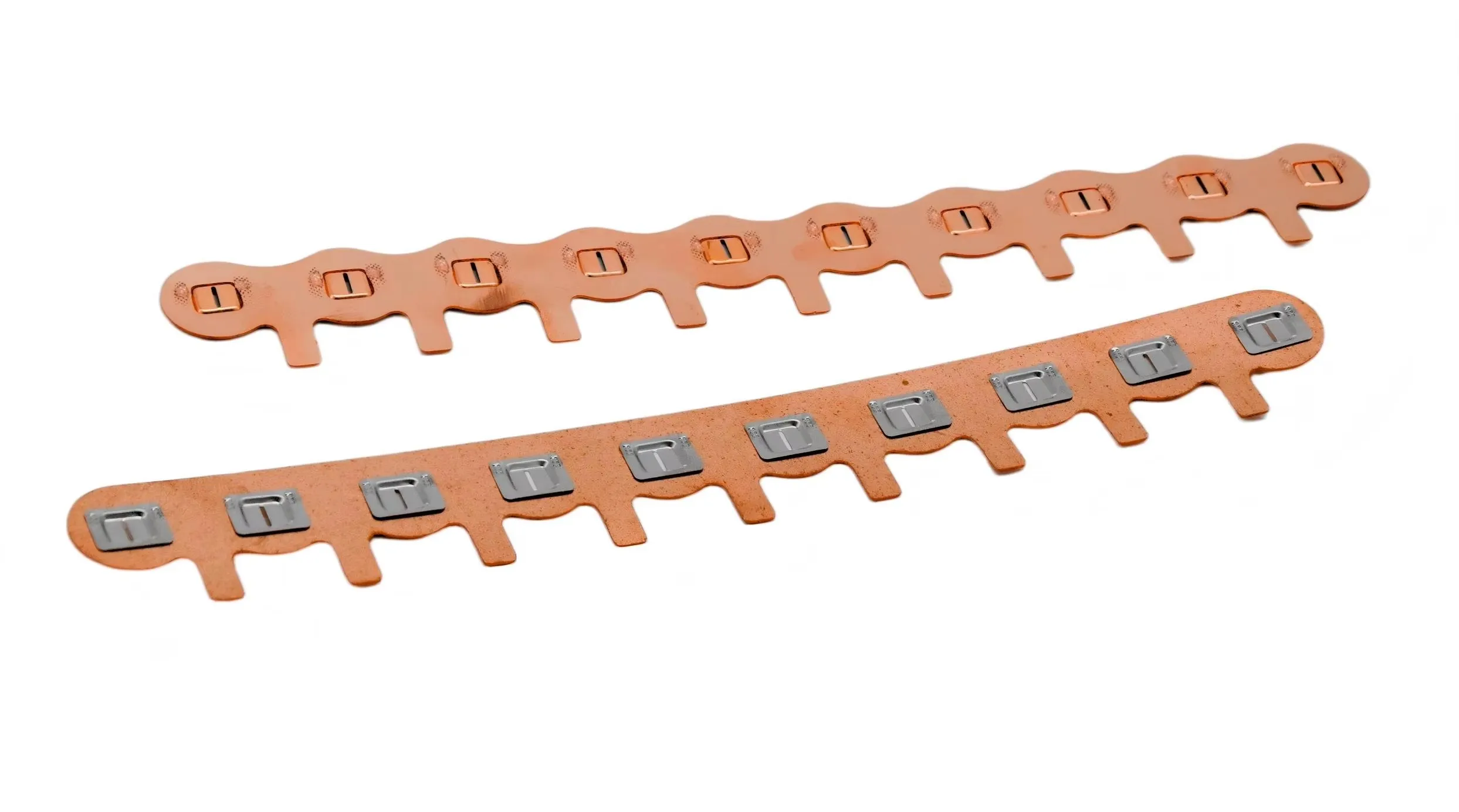 WELLGO 10PCS High-Power Battery Pack Connection Battery Raw Materials 21700 1*10P No SpacerCopper Nickel Busbar for Battery Pack