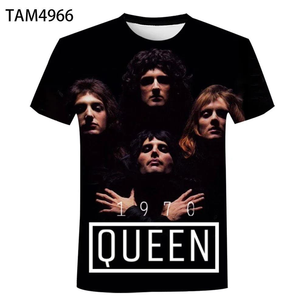 New British Rock Band Queen 3D Printed Men Women T-shirt Casual Short Sleeve Oversized Tees Tops Fashion Punk O-Neck Clothing