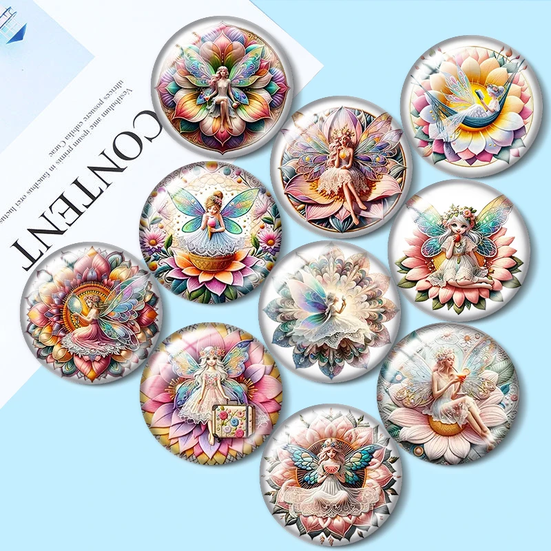 

Retro inspired fantasy fairy tale 12mm/16mm/20mm/25mm/30mm demo flat back making mixed 10pcs Round photo glass cabochon findings