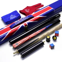 ESOUL-Queue de Snooker Toxique Artisanal de 57 Pouces, Pelle Articulée 3/4 avec Design Union Jack