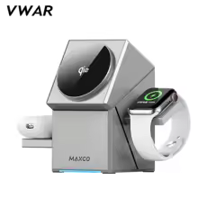 Carregador Qi2 3-In-1 Com Dock Giratório Para Iphone, Apple Watch E Airpods!