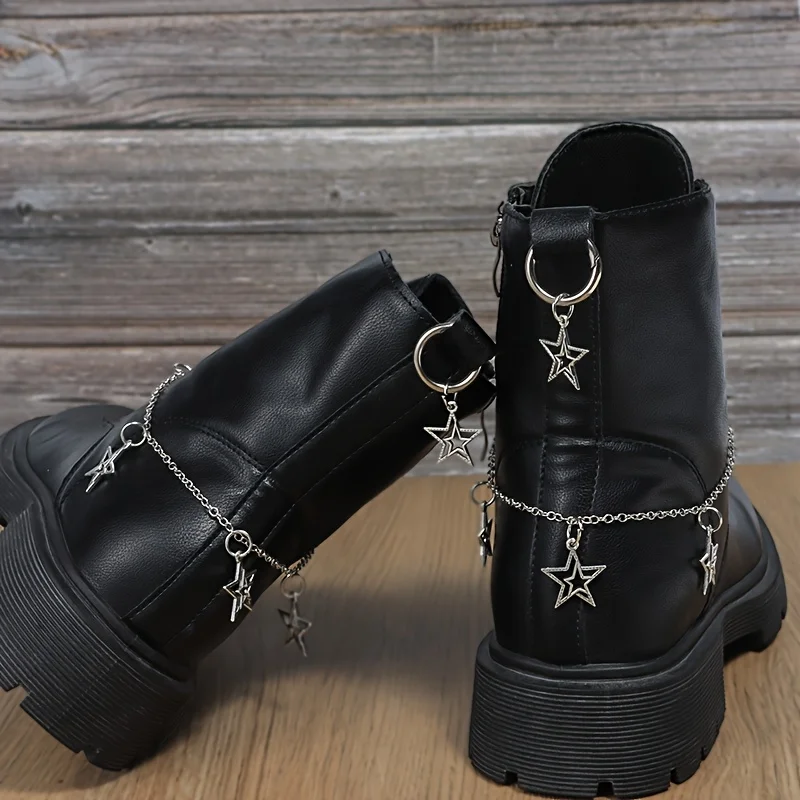 4 Pieces of Five-Pointed Star Shoe Hangers, in a Retro punk Style - for Halloween, Very Suitable as a Gift for Friends