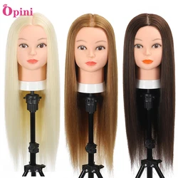 Mannequin Head with 80% Real Human Hair 26''-28
