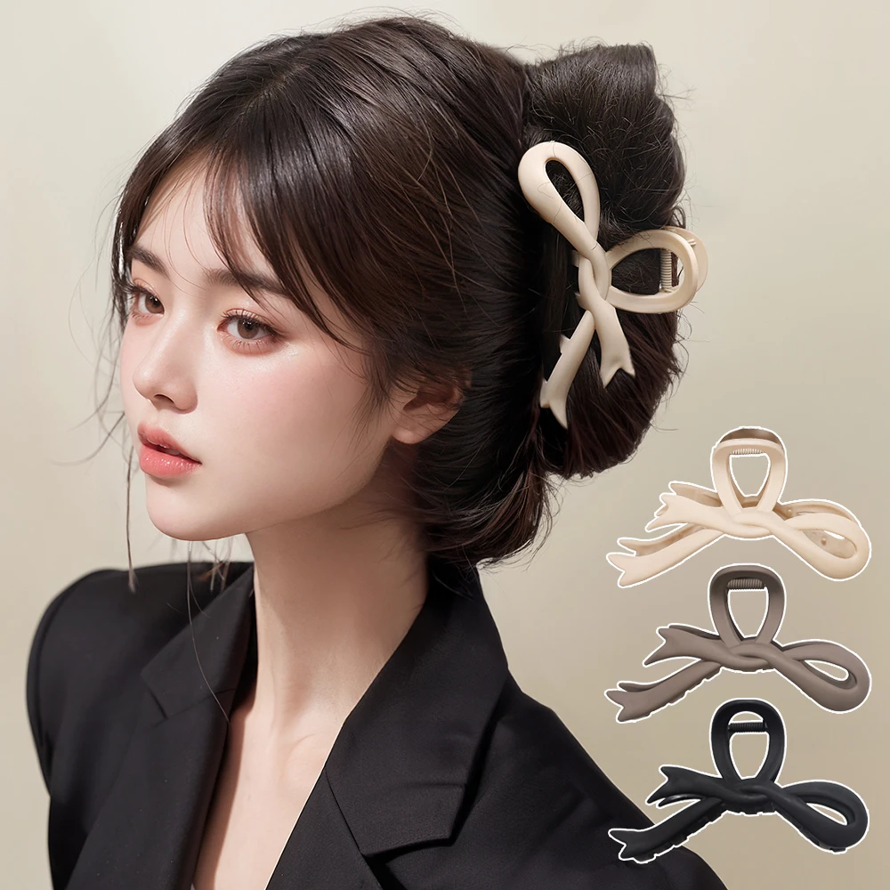 1 + 1 Women Hair Ribbon Tincer Pin Tailless Hair Hairpin Half Bit Ruptime Hair Pin Ribbon Pin Set