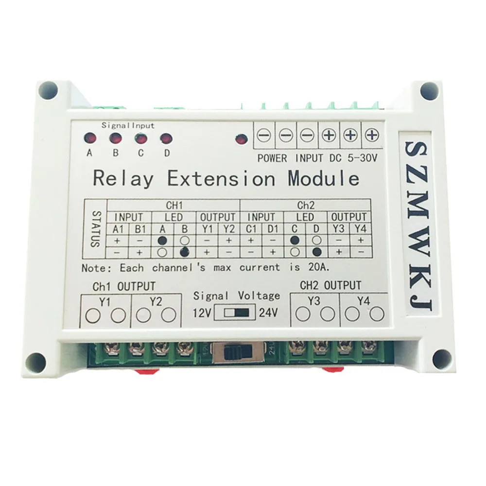 Dual Axis Electronic LCD Solar Tracker Controller + 40A 2-Channel 4-Way Relay Extenstion Module for Large Current Solar System