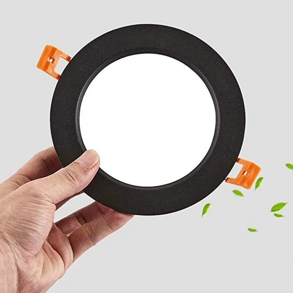 Embedded LED downlight, black, pack of 5, suitable for living rooms, bedrooms, dining rooms, studies, etc.