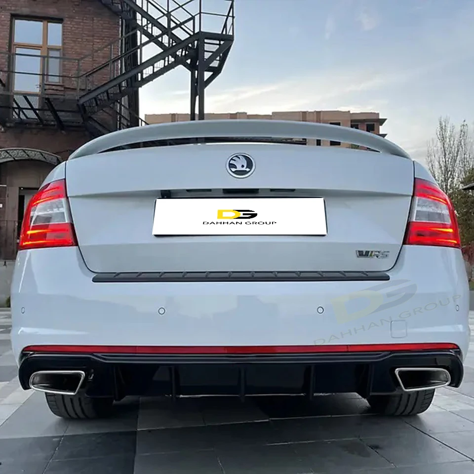 Skoda octavia mk3 rs 2013-2019 max Design Heck diffusor Volant Spoiler l r Ausgänge Klavier glänzend schwarz hochwertiger Kunststoff