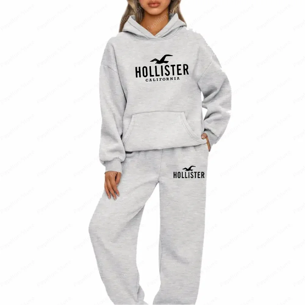 2024 Hoodie Two Women Tracksuit Casual Girls Tops Sports Suit Loose and Comfortable Daily Wear Piece Set Matching Sweatshirts