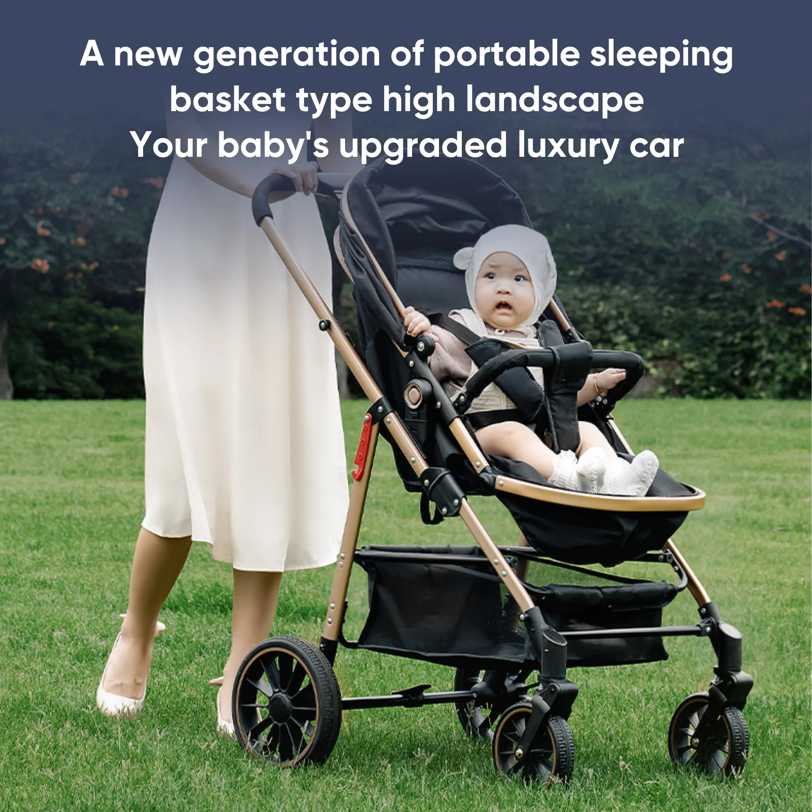 Wózek dziecięcy przenośny folk High Landscape wózek dziecięcy noworodek wózek dziecięcy produkty matki i dziecka