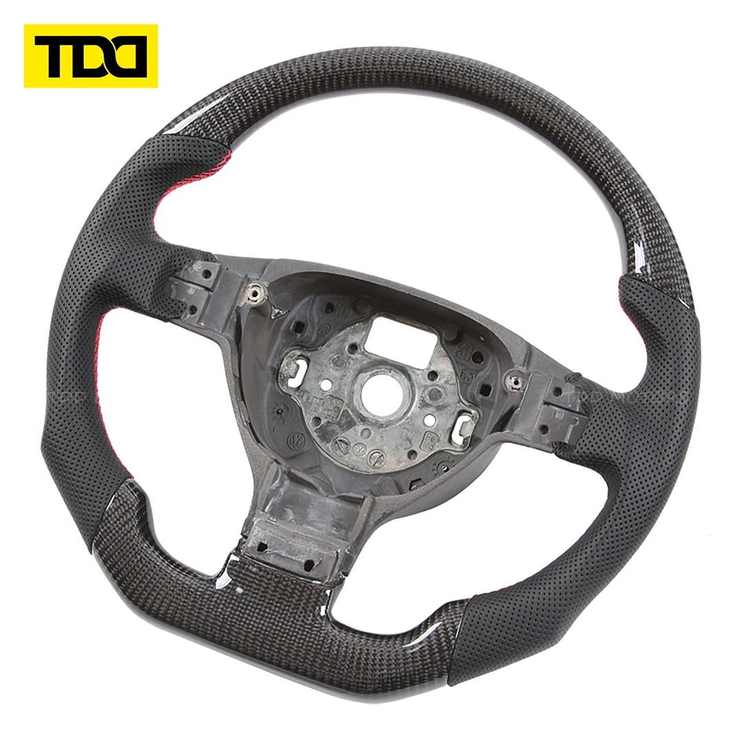 TDD carbon fiber steering wheel core for Volkswagen VW Golf 5 Mk5 GTI R32 Passat R GT B30 JETTA GLI MK6