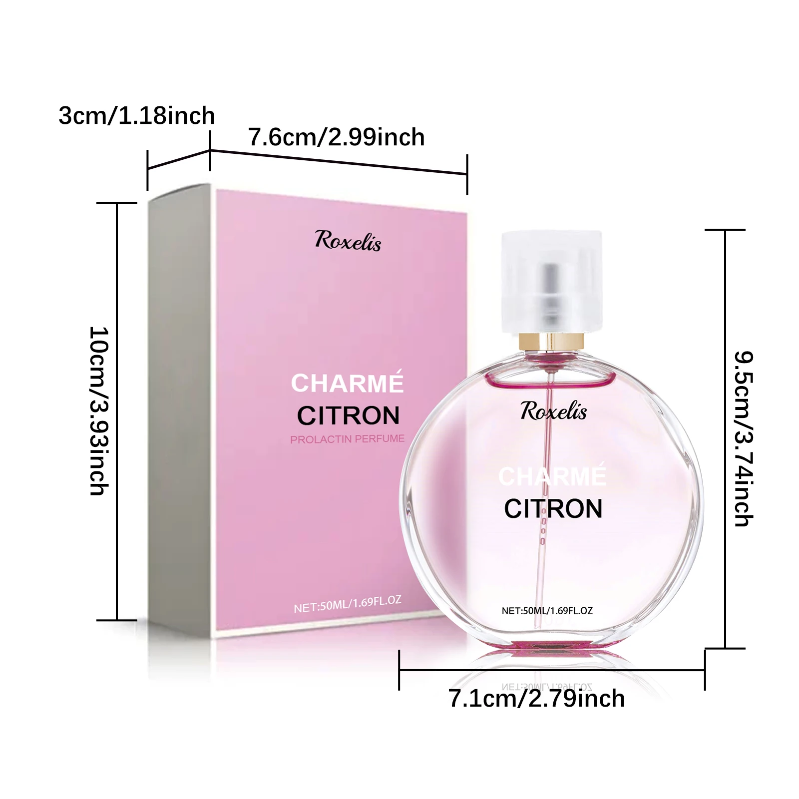 Roxelis 50ml Profumo affascinante da donna Profumo floreale Fragranza rinfrescante duratura Profumo elegante per atmosfera di appuntamenti da donna