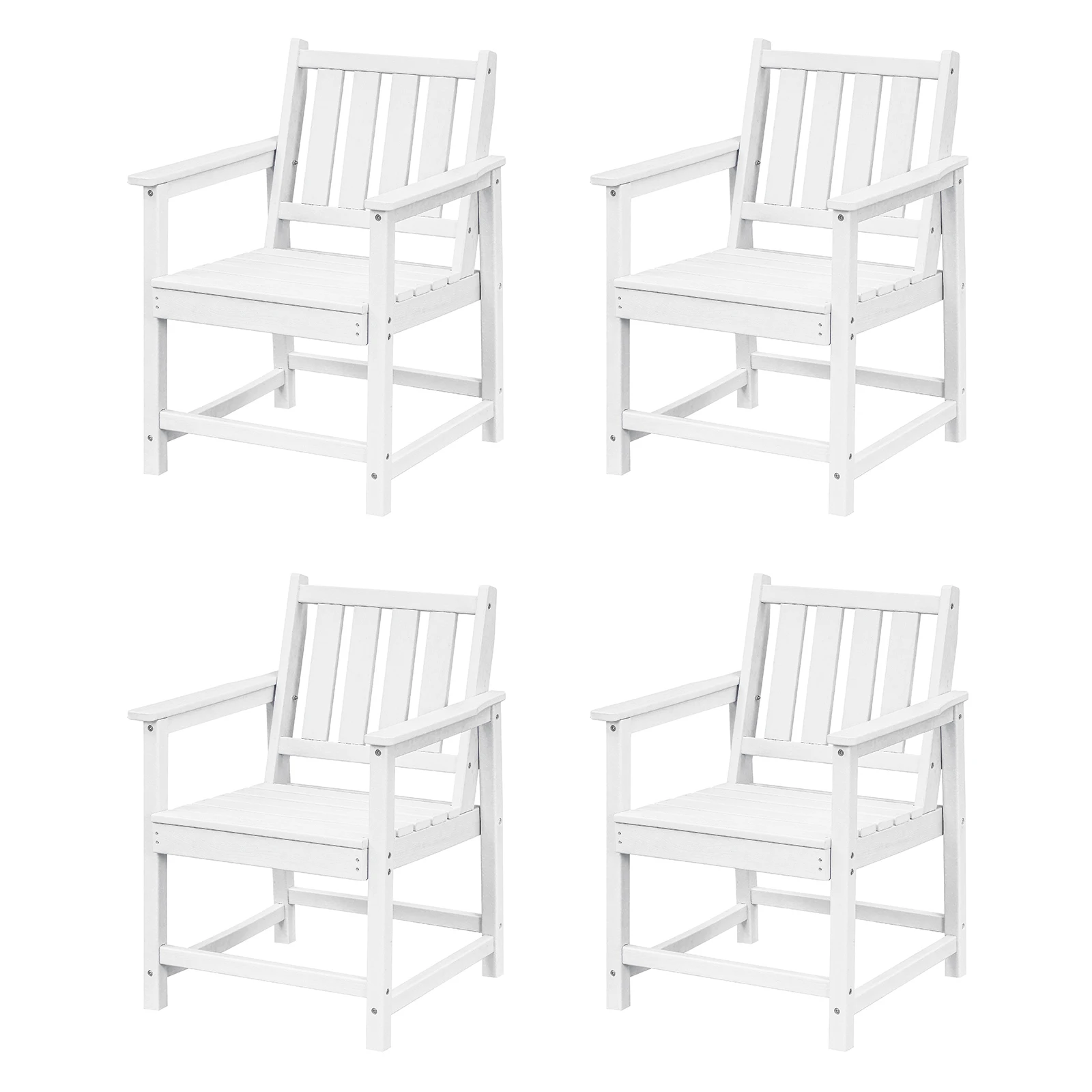 SeeHill Pearl HDPE Outdoor Chair Set of 4