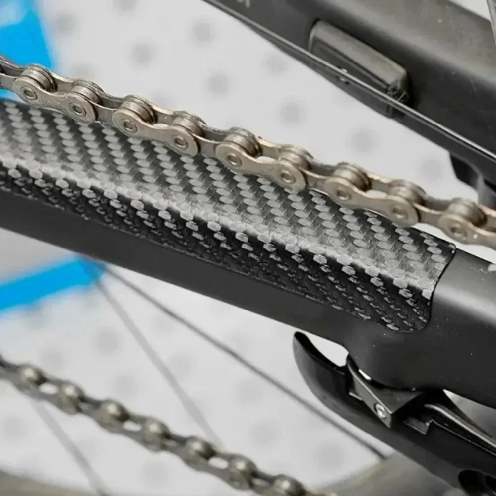 AliExpress NONE Bicycle Chain Protector Black Carbon Fiber Cycling Frame Chain Stay Posted Protector MTB Chain Care Guard Cover Bike Accessories