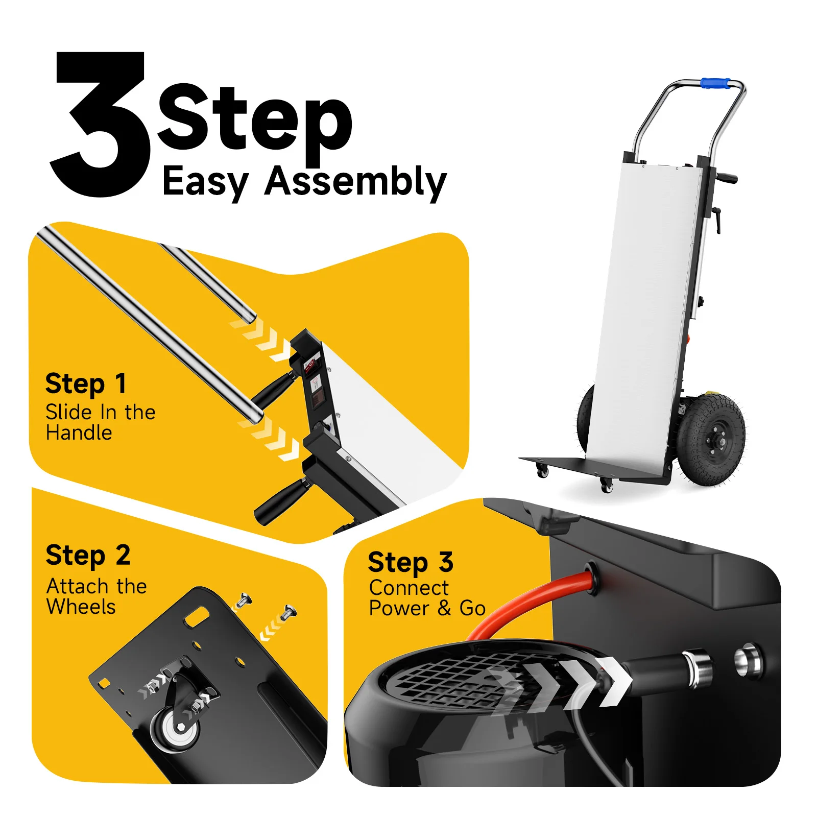Electric Stair Climbing Dolly, 900lbs Capacity Electric Hand Trucks 1300W Heavy Duty Stair Climber for Furniture Logistics view 5
