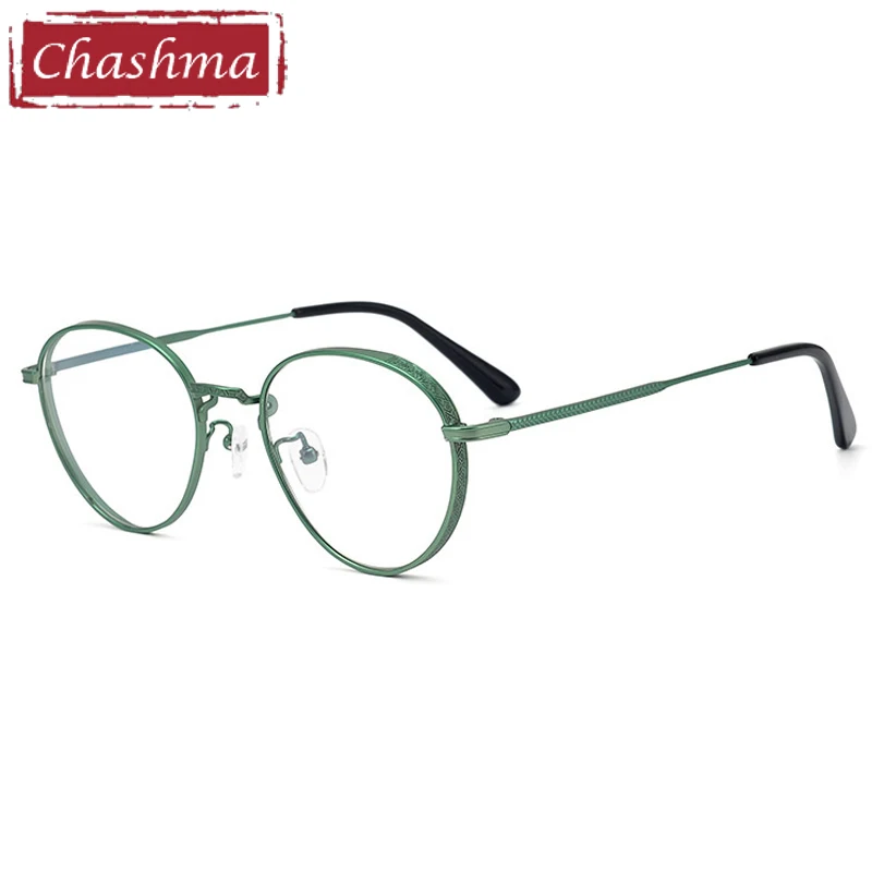 Chashma Prescription Glasses Round Men Women Optical Eyeglasses Frames 2 Sizes Pure Titanium Eyewear Gafas for Recipe Spectacles