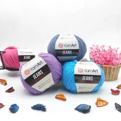 YarnArt Jeans miękkie przędza bawełniana do robienia na drutach Amigurumi rękodzieło szydełkowe do majtek dzianiny dla niemowląt sweter szal kardigan beanie kamizelka