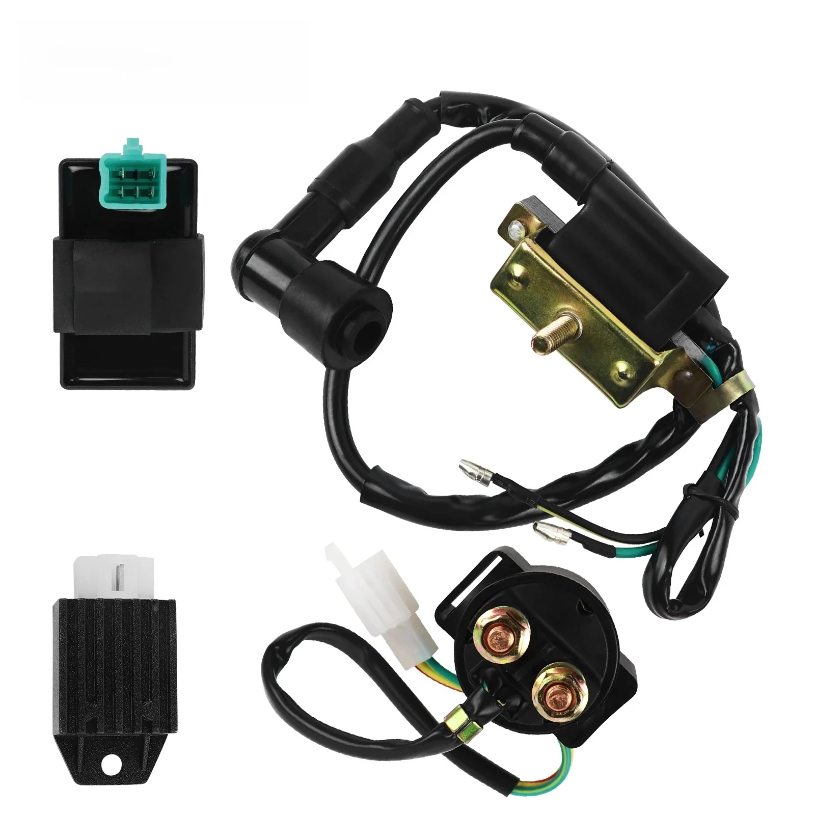AliExpress FLYPIG Ignition Coil CDI Box Regulator Rectifier Starter Relay Kit for Chinese ATV Quad GY6 50cc 70cc 90cc 110cc 125cc Dirt Bike Go Kar