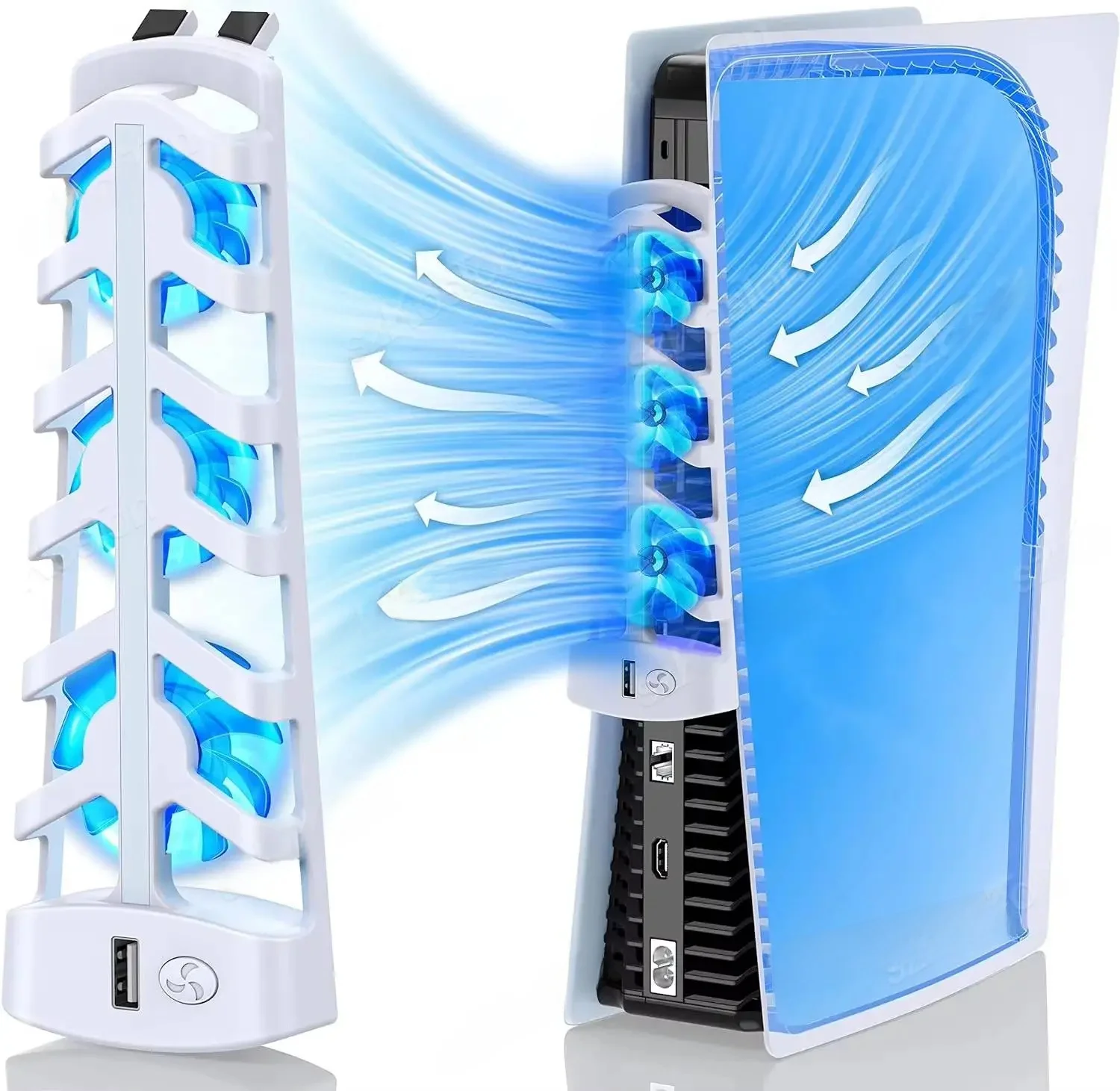 Ventilateur de refroidissement pour console de jeux Sony PS5, édition numérique/disque, refroidisseur silencieux à 3 vitesses, avec port USB, accessoires PS5