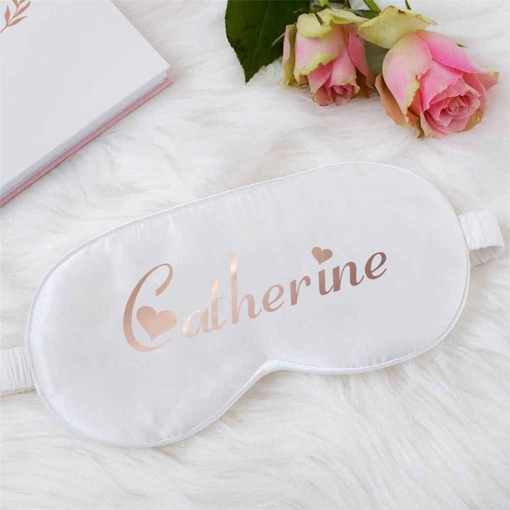 Customized Eye Mask Personalized Sleep Mask Double-sided Simulation Silk Shading Eye Mask Bachelor Party Gift Bridesmaid Gift