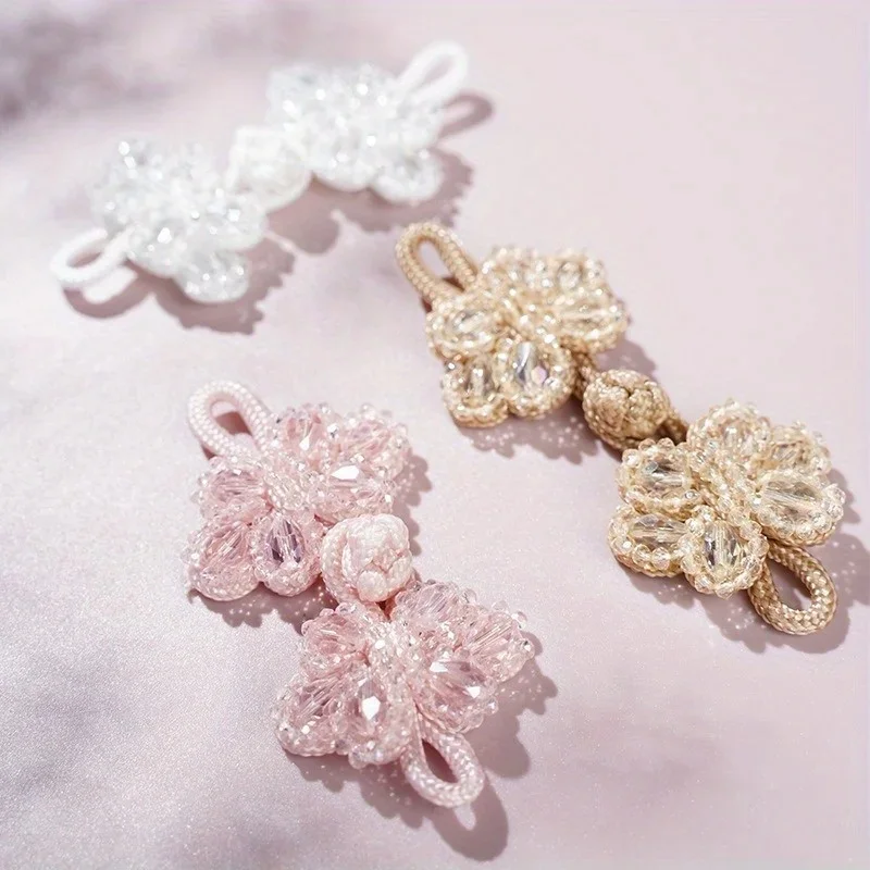 Boutons décoratifs perlés faits à la main avec boutons Qipao de Style Tang chinois ethnique