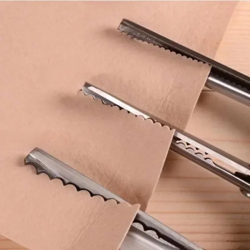 3/5/7mm Kleermakerij Geschulpte Rand Kartelschaar Schaar Clipper Cutter Naaien Professionele Kleermaker Schaar Doek Tailoring - afbeelding 2