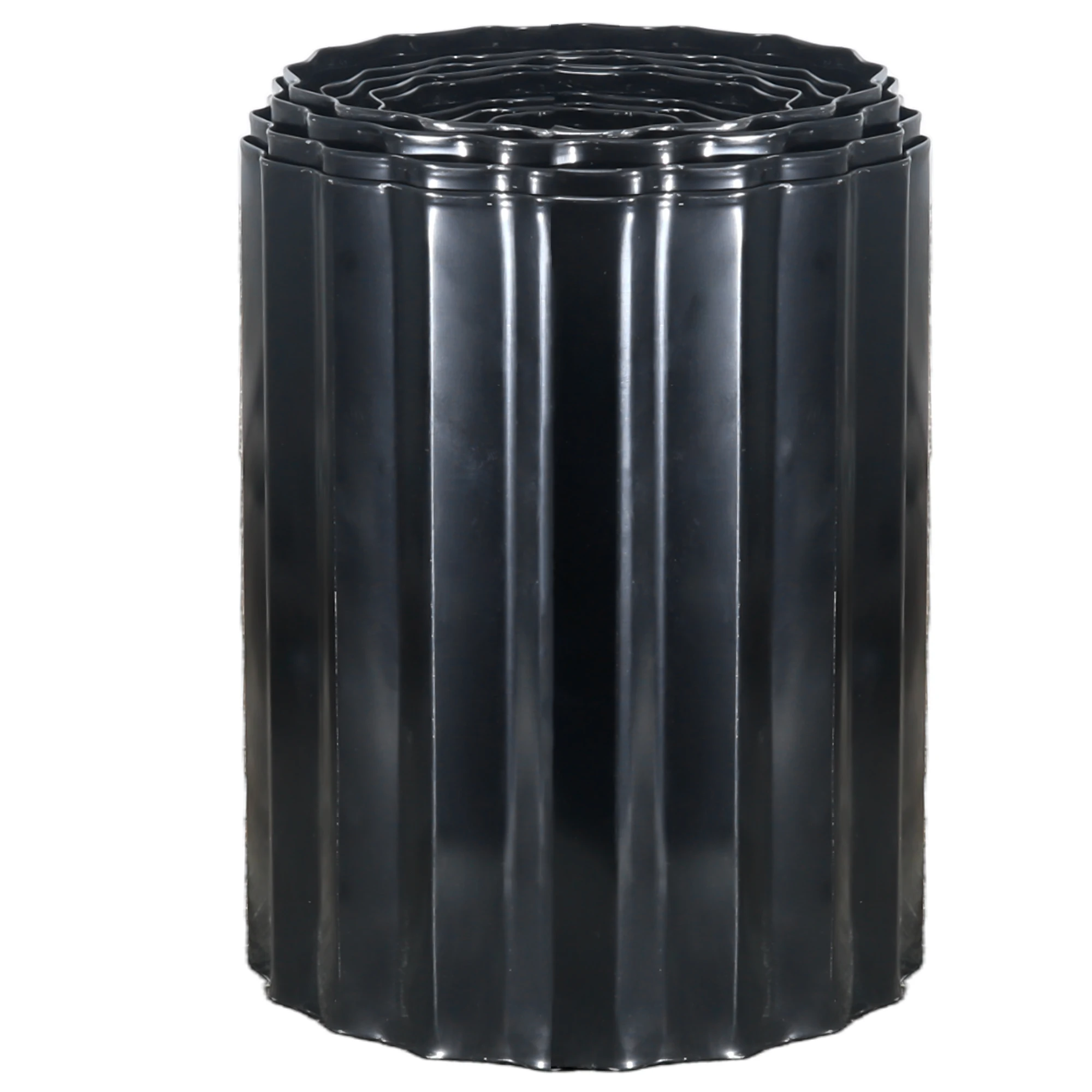 

8 дюймов × 20 футов гофрированная металлическая окантовка сада, прочный бордюр для газона, бордюр для пейзажа для газона, клумба, сада и двора