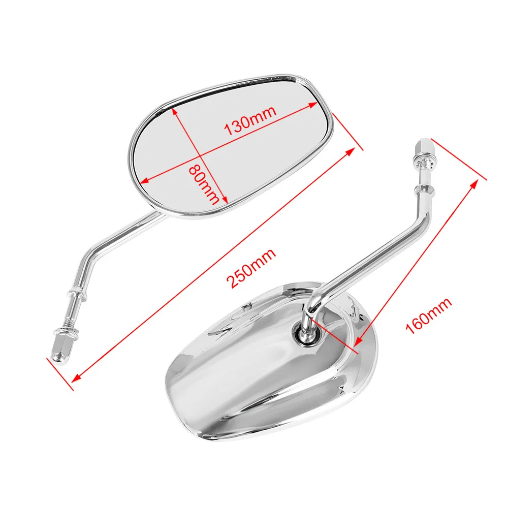 Torvian 8mm Threaded Motorcycle Rearview Mirror CNC Aluminum Premium Side Mirrors Universal Motorbike Accessories