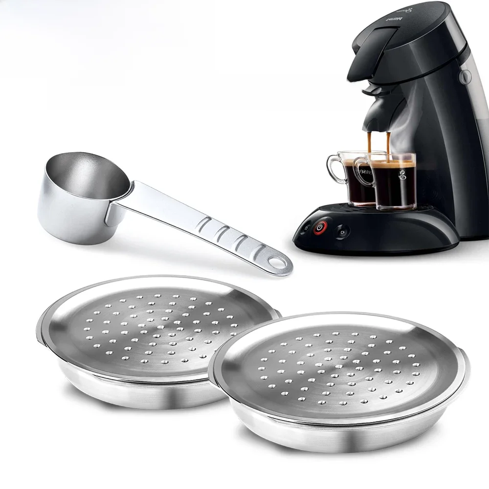 Edelstahl Kaffee Kapsel Reusable Kaffee Maschine Filter Geeignet für Senseo System Philips Espresso