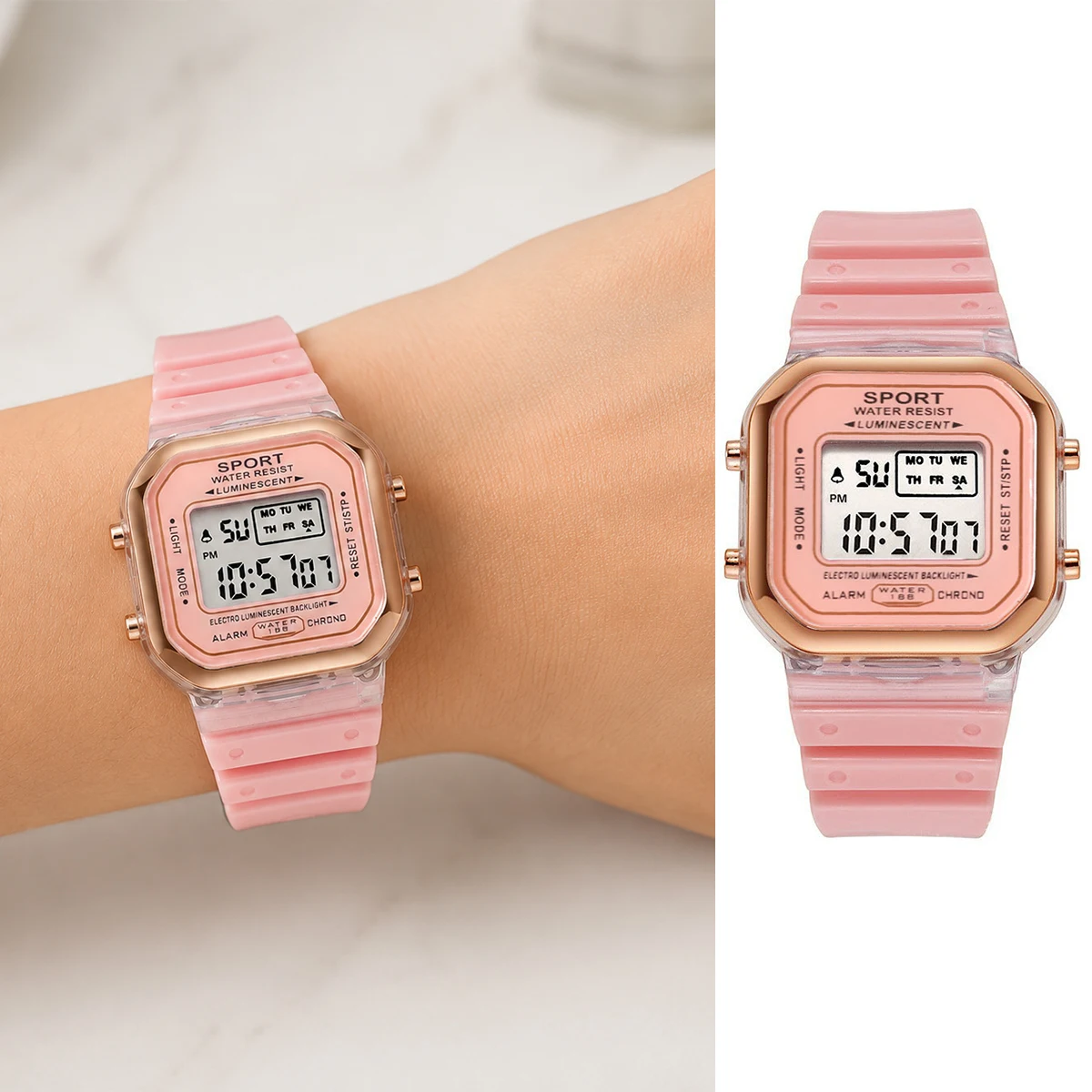 New Children's LED Digital Watch Student Multi functional Outdoor Sports Watch Minimalist Men's and Women's Electronic Watch