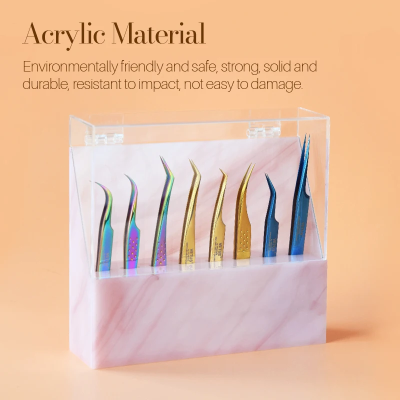 8 slots medium eyelash storage box false eyelash eyelash expansion tool eyelash expansion tweezers box dustproof and dry