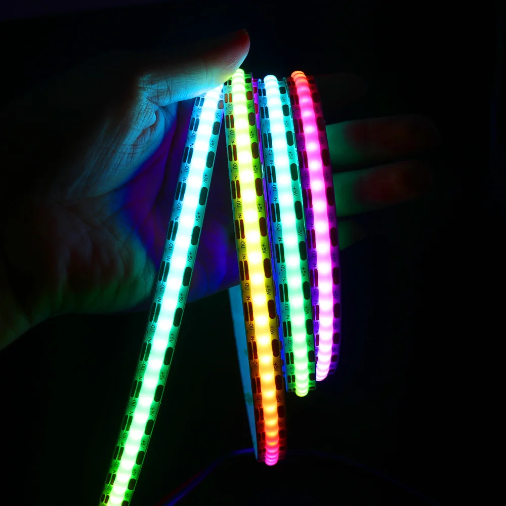 5V Pixel COB LED Strip For Room Decoration WS2812B Addressable RGB SPI 160Pixel/m 10mm 5V Dream Color LED Tape Dimmable