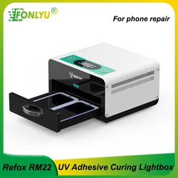 REFOX RM22 UV Adhesive Curing Lightbox For Mobile Phone LCD Screen Refurbishment Waterproof Adhesive Curing Tools